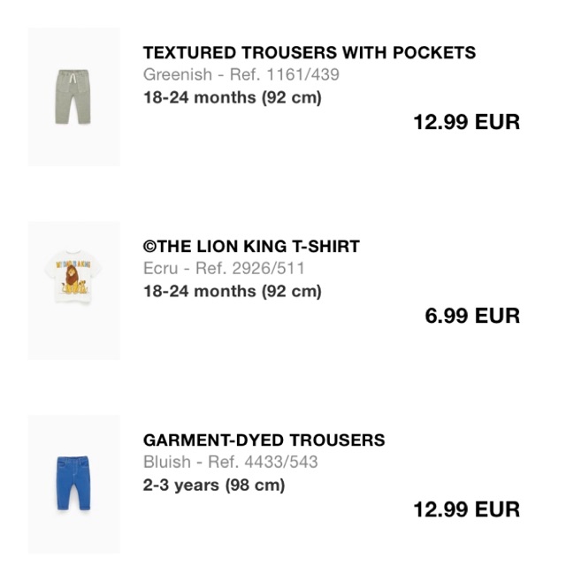 ZARA - Lion King Tshirt & Trousers