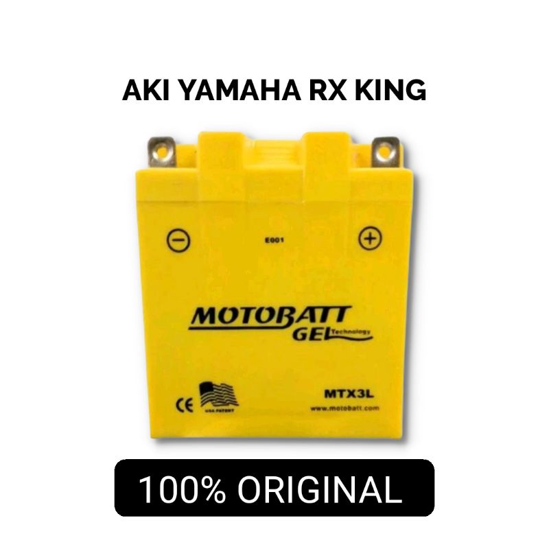 AKI KERING MOTOBATT MTX3L UNTUK YAMAHA RX KING 100% ORIGINAL