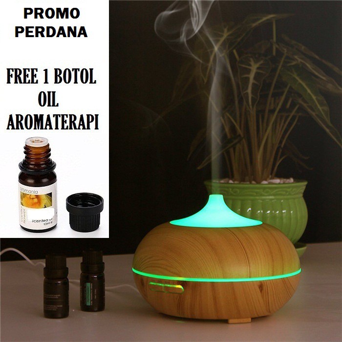 Wooden Essential Oil Diffuser Ultrasonic Humidifier - 300 ml 7 colors