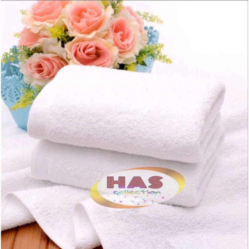 Handuk Mandi Dewasa | Handuk Putih Hotel MURAH uk 70x140 Cm