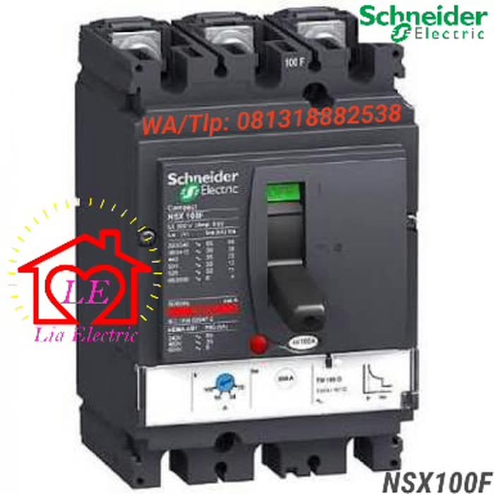 MCCB Schneider NSX100F 3x100A LV429630 NSX 100 F 3P 100A TM100D