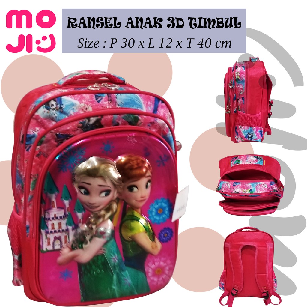 Tas Ransel Anak - Ransel Sekolah Emboss 3D Import