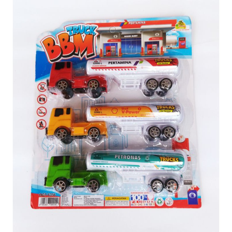 Mobil Mobilan Truk Tanki 1Set isi 3pcs Keren Murah