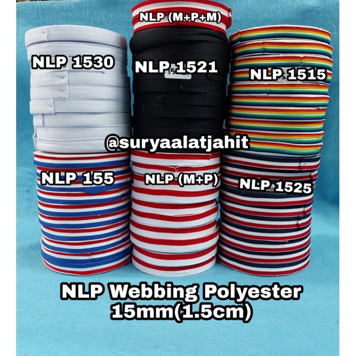 NLP Webbing Polyester 15mm(1.5cm) =rp.13.500/1pcs