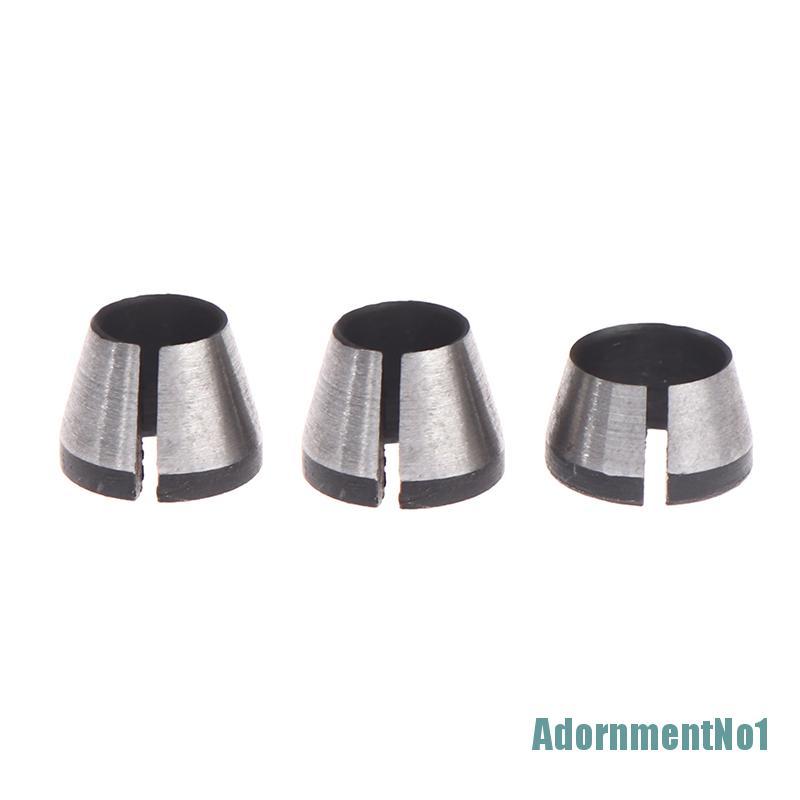 (Adornmentno1) 3pcs / lot Mata Bor Collet Shank Presisi Tinggi 6mm / 6.35mm / 8mm