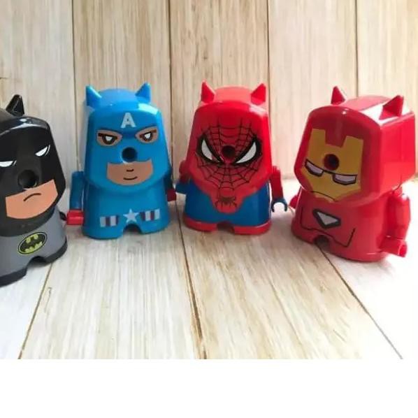 

(kode-713) Apazada - Rautan Pensil Putar Karakter Superhero / Serutan Pensil / Pengserut Pensil Mura