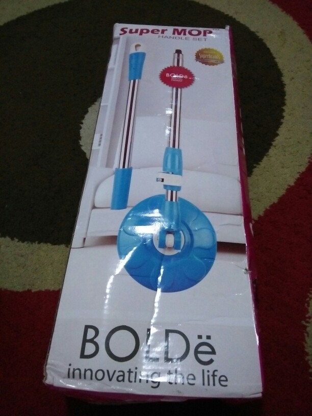 Tongkat Gagang Pel Spin Dry Mop / Pel Berputar ( Gagang+piringan+kain )