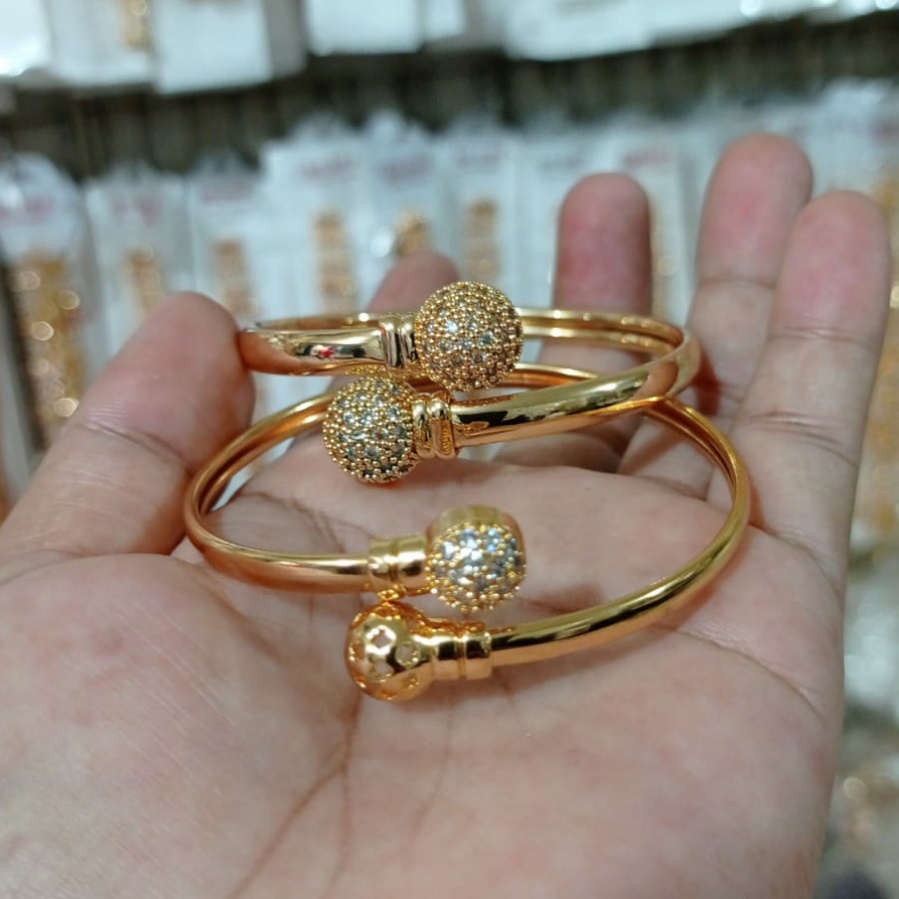 AV55 Grosir Gelang Bangle Permata Gelang Fleksibel