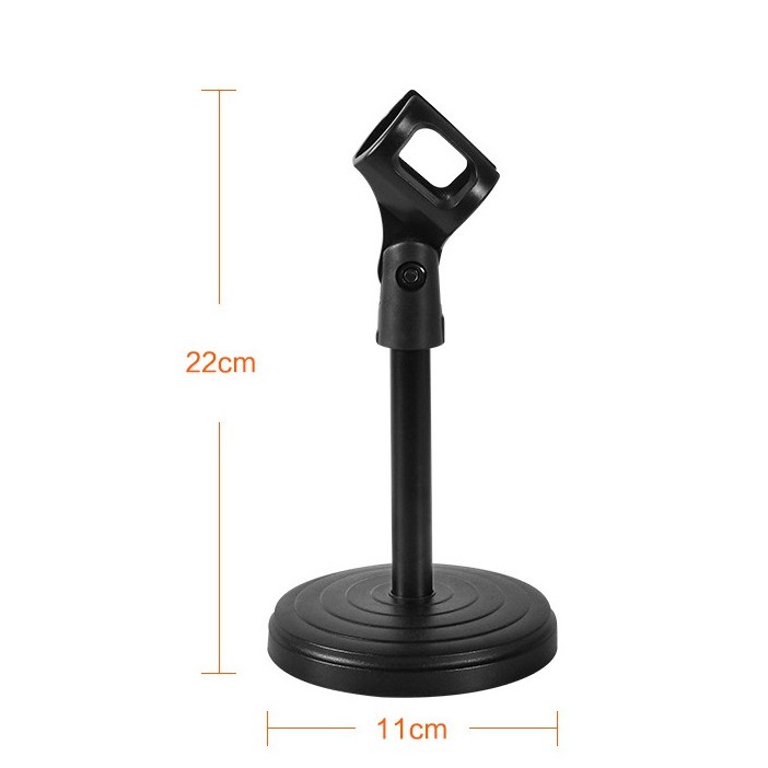 Stand Microphone Meja Podcast Holder 360 Degree Hitam