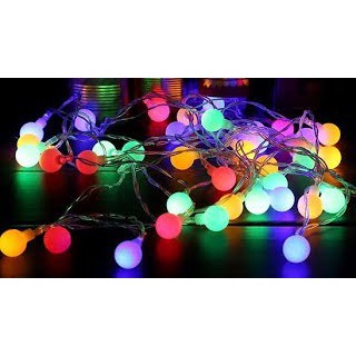 Lampu Natal Anggur Bulat Rainbow 7 METER Sambungan - Lampu Hias Natal