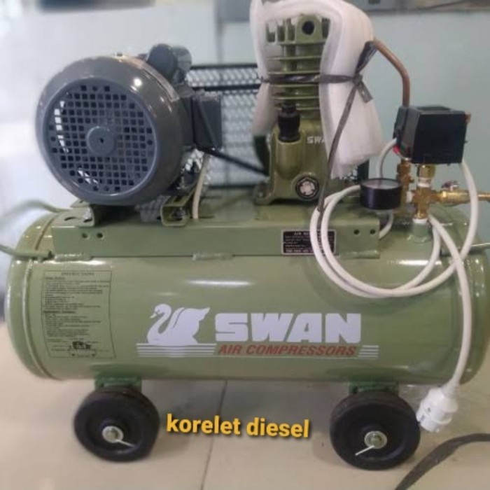 Kompresor Angin Listrik SWAN 1/4HP + Dinamo 1/4HP Jiayou