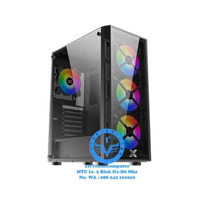 CASING PC XAGATEK COOLBOX 4 FAN CASE RGB GLASS XIGMATEK /CASE06-XAG