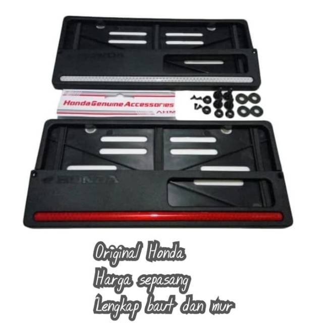 Cover Plat Nomor dudukan plat nomor Original Honda PCX ADV Vario Beat Scoopy cb150r Supra