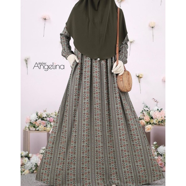 NWT (NEW WITH TAG) DRESS ATELIER ANGELINA DIANA DRESS - VERSAILLES TURF GREEN SIZE M DAN 2-4