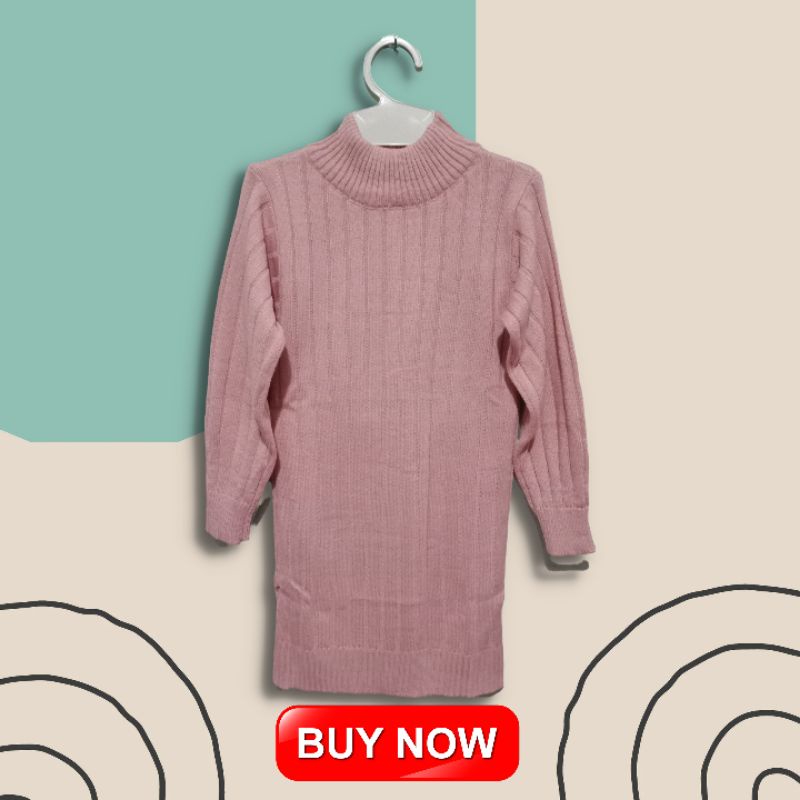 Dress anak perempuan sweater rajut long dress