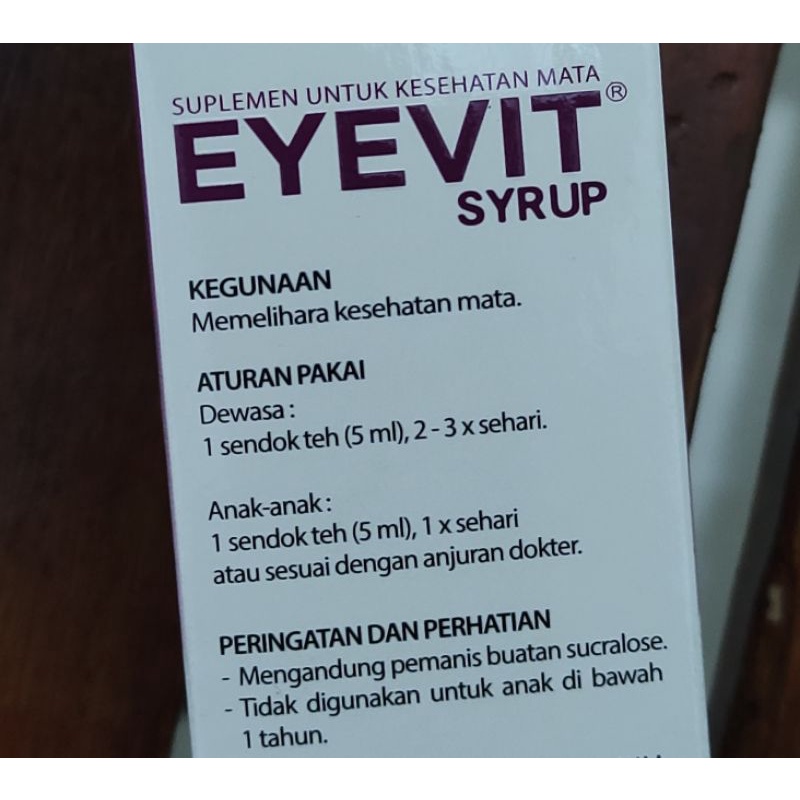 Vitamin Mata EYEVIT Sirup / Nutrisi bagi mata / Meningkatkan Fungsi Penglihatan