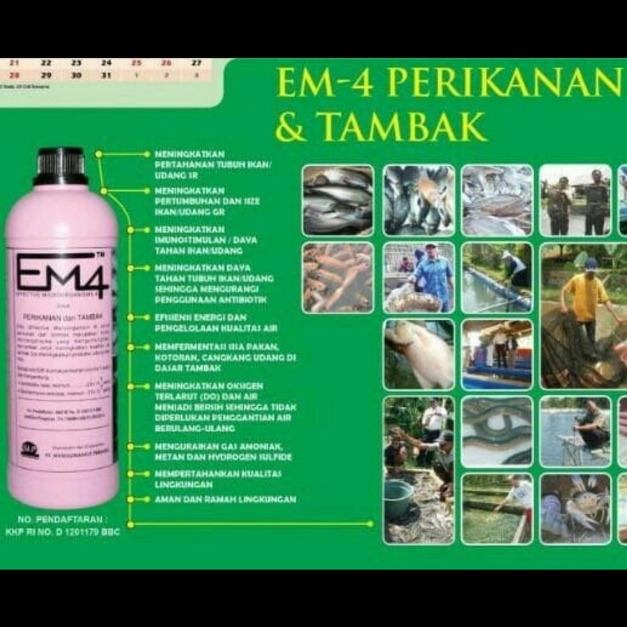 EM4 (EFFECTIVE MICROORGANISMS 4) PERIKANAN DAN TAMBAK 1LITER