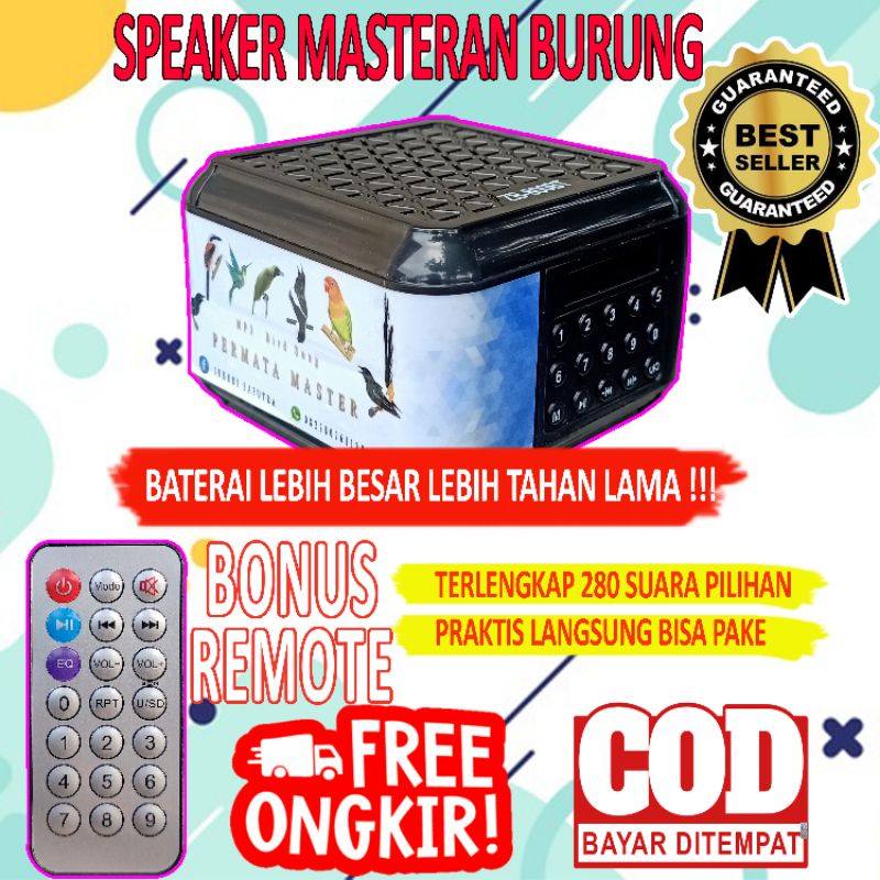 SPEAKER MP3 MASTERAN BURUNG TERLENGKAP MURAH TERLARIS BUKAN MONCER GO