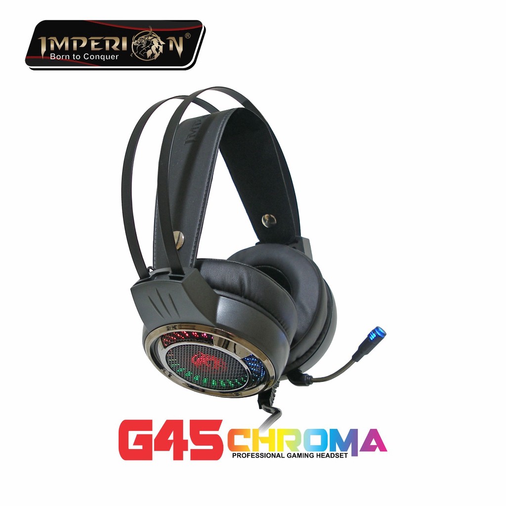 Headset gaming imperion wired 3.5mm &amp; Usb running led rgb chroma Hs-g45 - Headphone