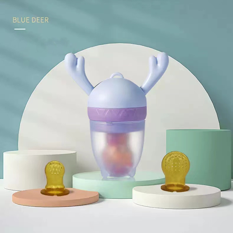 Premium Baby Fruit Feeder / Empeng Buah-Biru