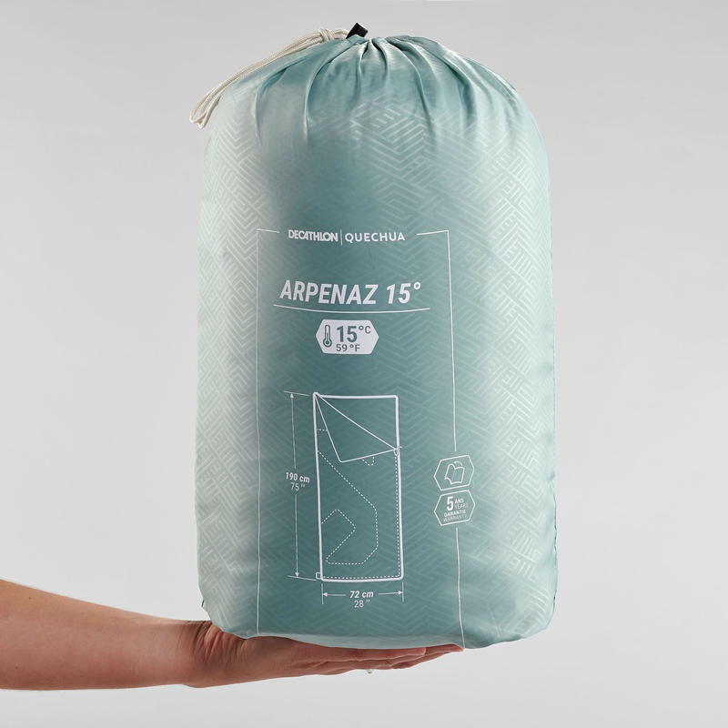 QUECHUA Sleeping Bag 15°C Liner Selimut Kantong Tidur Camping Hiking Untuk Dewasa