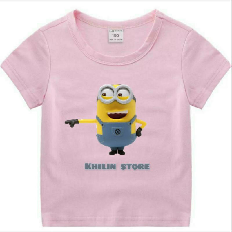 kaos anak minion cwo cwe usia 2-10th baju anak minion katun baju kaos anak anak minion unisex kaos anak premium baju anak minion unisex usia 2-10th original