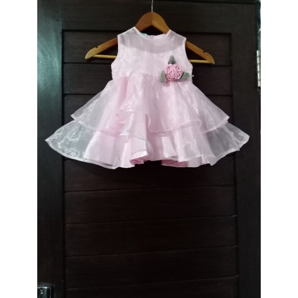 Pipiniko party dress 648.pakaian pesta Anak usia 1-3 tahun.second branded dress anak.baju bekas bagu