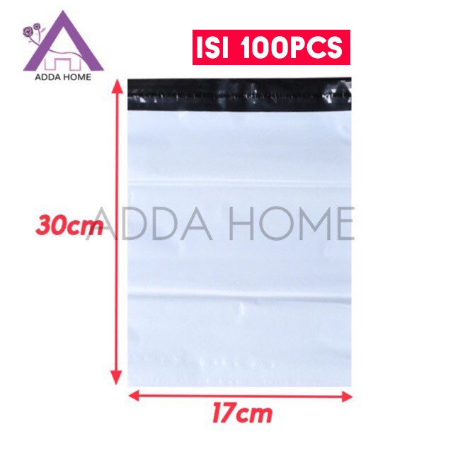 Adda Home - Polymailer Plastik Packing 17x30 cm Putih (100pcs)