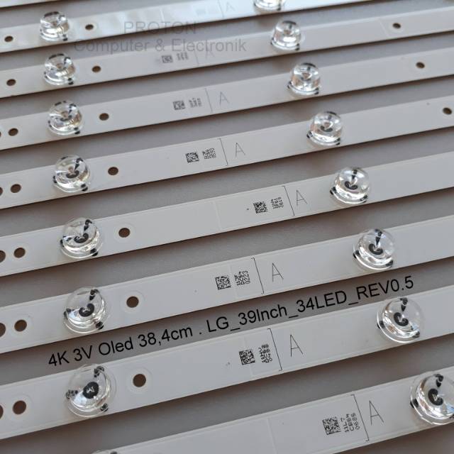 Lampu Backlight OLED TV LG 3V 4 Kancing cekung 38cm 12V LG_39Inch_34LED_REV0.5 . TIS-4A 94V-0 1343