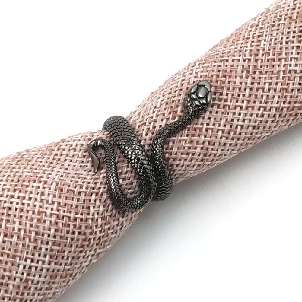 Retro Punk Snake Ring for Men Women Exaggerated  Opening Adjustable Rings