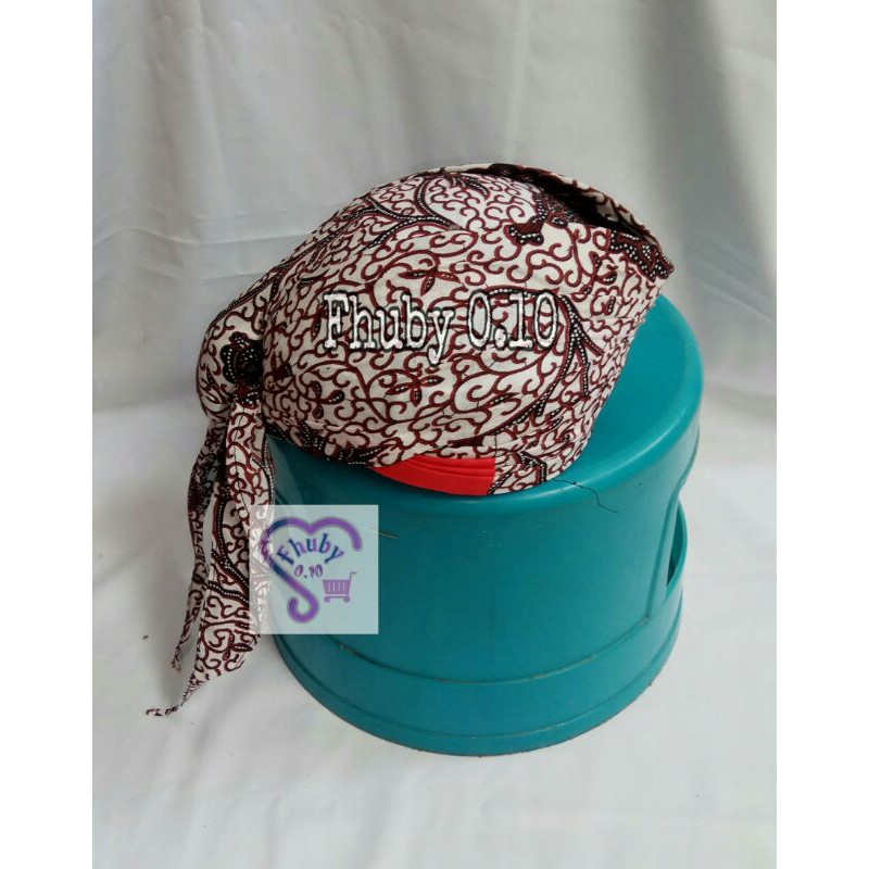 Blangkon Jogja Anak Batik Putih Sliwir / Blangkon Anak & Balita Murah