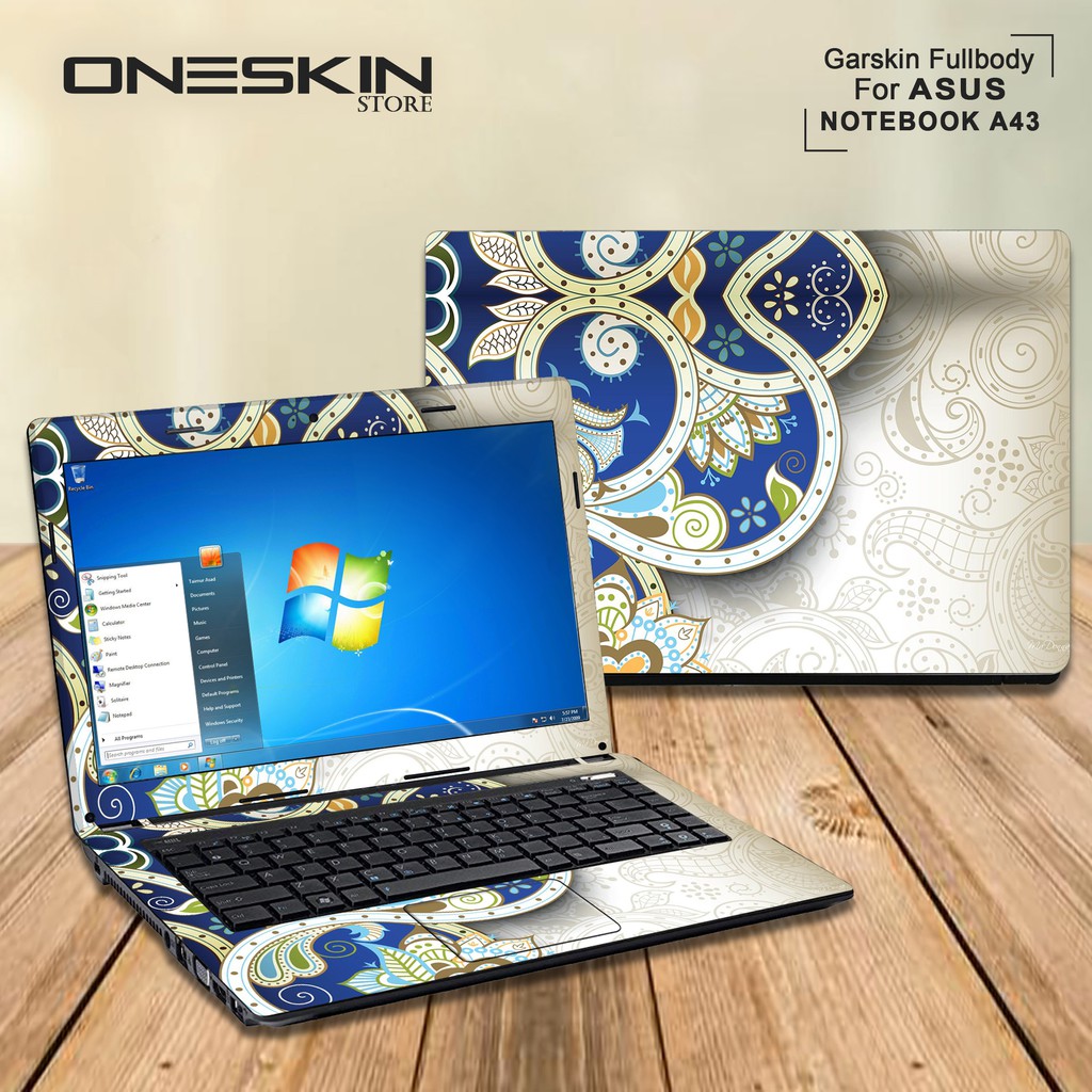 Garskin Laptop Cover Asus A43SJ-VX399D A43SJ-VX400D A43SJ-VX402D Fullbody