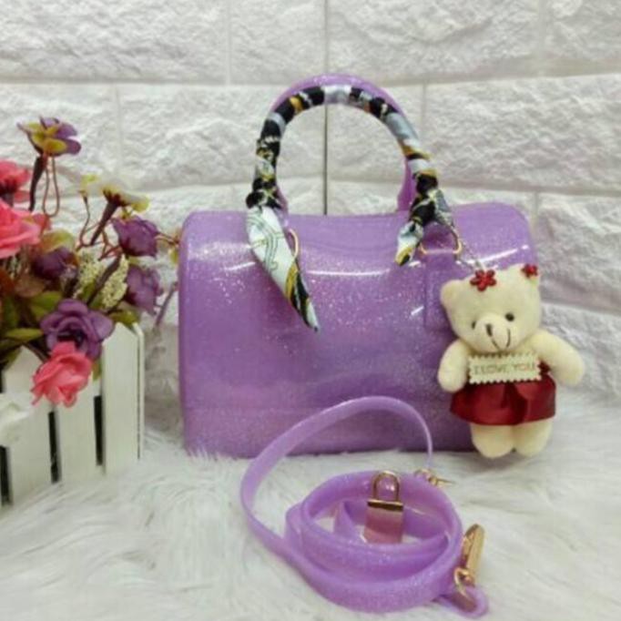 HOT SALE SALE BIGSALE FURLA CANDY 66662 GLITER PLAT TAS FURLA JELLY TAS GLITTER TSB-73 PROMO