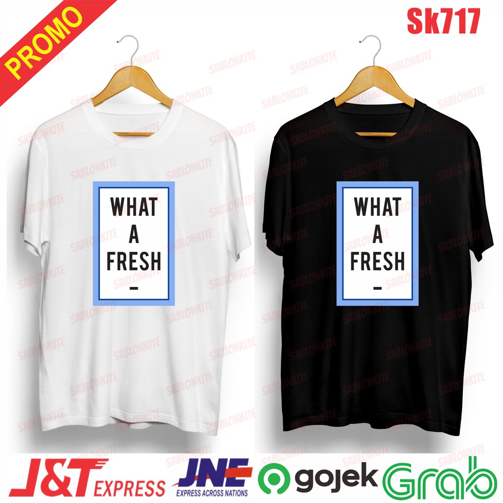 murah!!! kaos KPOP jin What a fresh unisex sk717 combed 30s