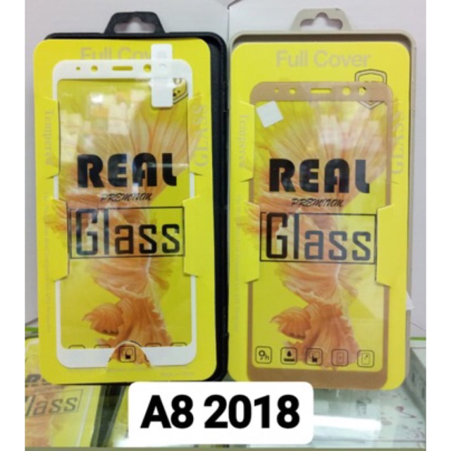 SAMSUNG A8 2018 TEMPERED GLASS FULL WARNA