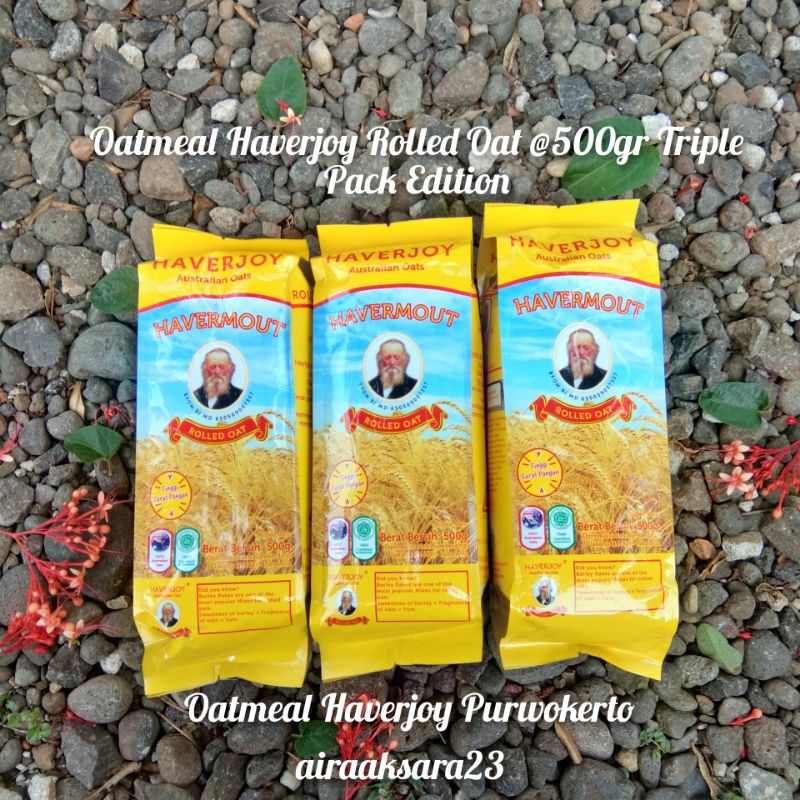 

Oatmeal Diet Haverjoy Rolled Oat Triple Pack Special Edition @500gr