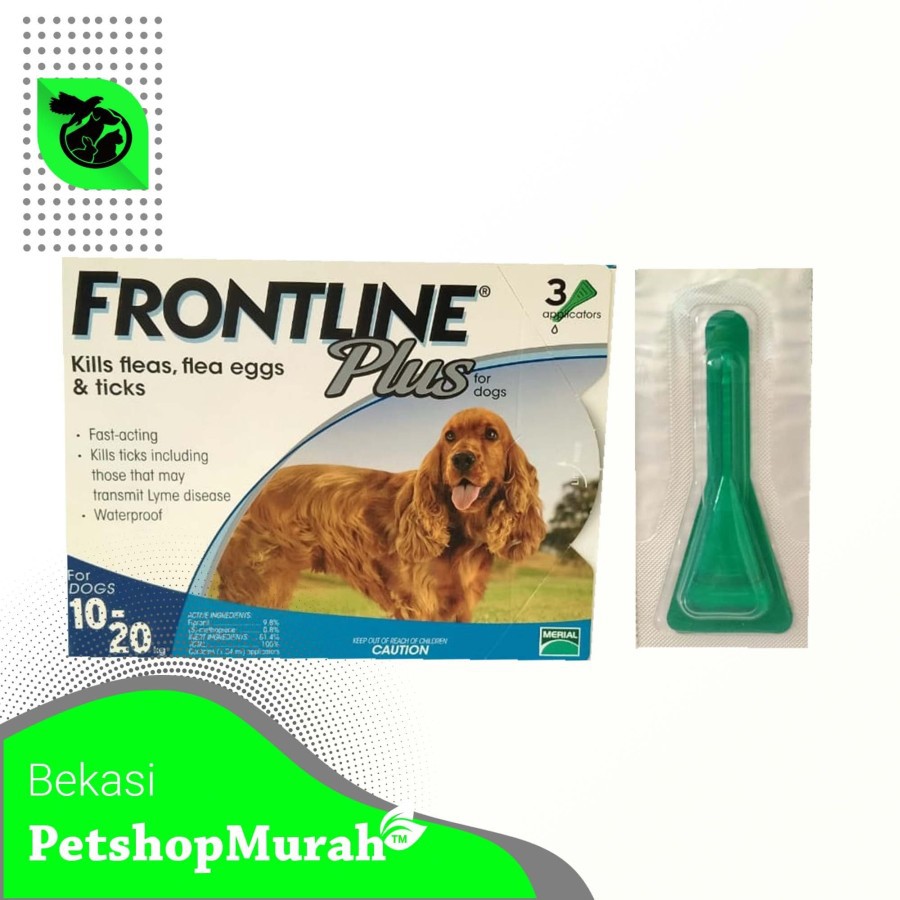 Obat Kutu Anjing Frontline Dog Plus 10kg-20kg Ampuh Basmi Kutu Anjing