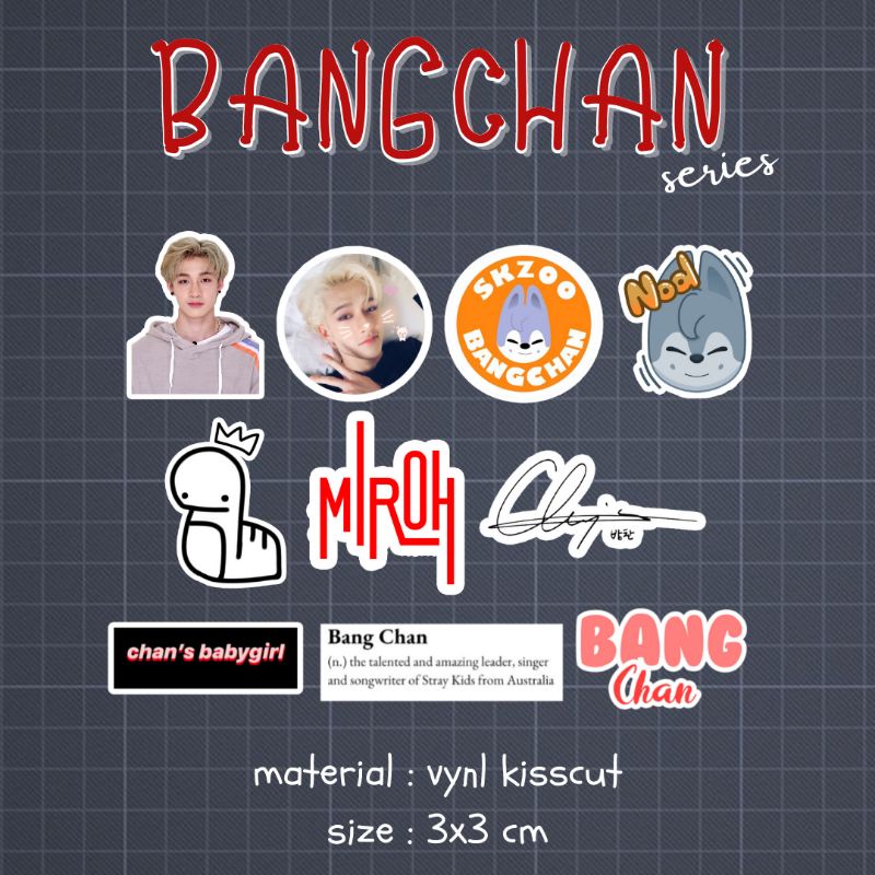 

STRAY KIDS STICKER PACK SERIES - BANGCHAN, LEE KNOW, CHANGBIN, HYUNJIN, HAN, FELIX, SEUNGMIN, I.N