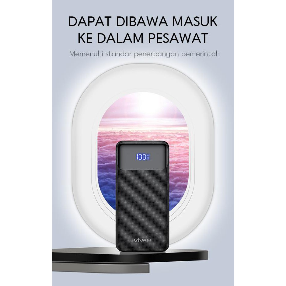 VIVAN POWER BANK IPHONE 12 20W 10.000MAH QUICK CHARGER LED DISPLAY VPB X10