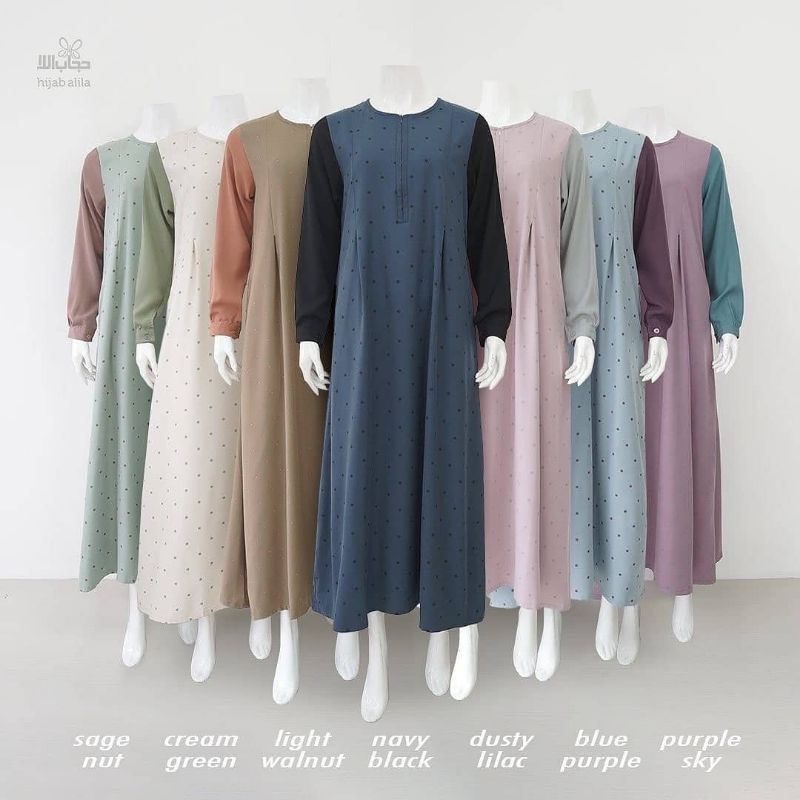 Gamis Dotly Poti by Hijab Alila