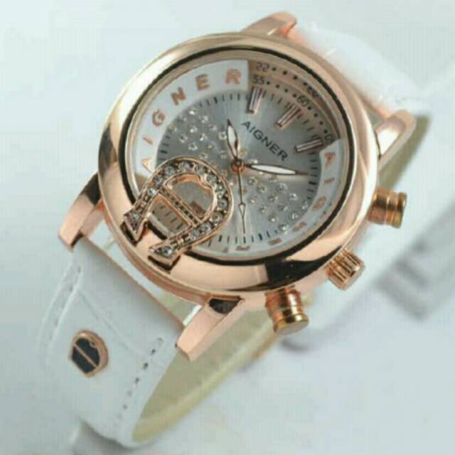 Jam Tangan Wanita Elegant Exclusive Aigner Princess Premium Watch White