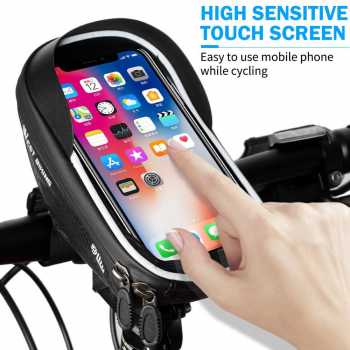 Tas Sepeda Waterproof Smartphone 6.5 Inch / Holder Sepeda Hp Tas Sepeda Waterproof Tas Sepeda Di Stang / Tas Sepeda Stang Depan Tas Stang Sepeda Lipat Mtb Gunung Tas Holder Hp Sepeda Tas Sepeda Touchscreen / Tas Sepeda Smartphone Case Holder Di Stang