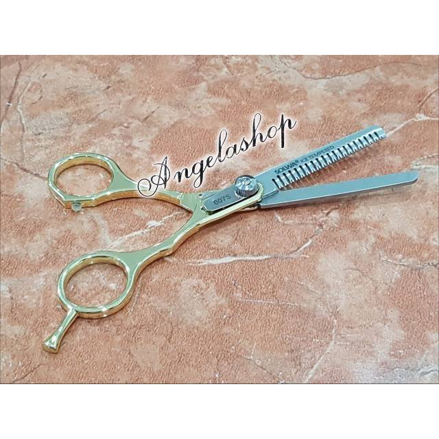 GUNTING PENIPIS RAMBUT MURAH/GUNTING  GIGI 1  (Gunting Potong Rambut Salon) GOLD 007S