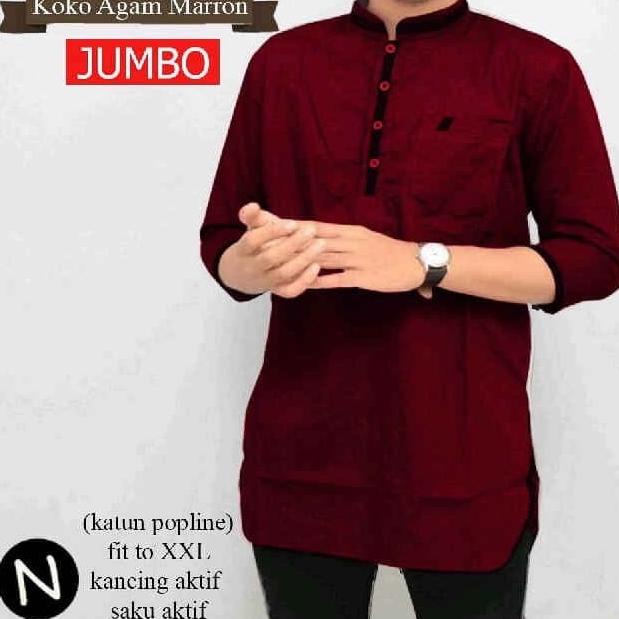 Koko Agam Jumbo baju koko jumbo baju lebaran baju muslim pria jumbo