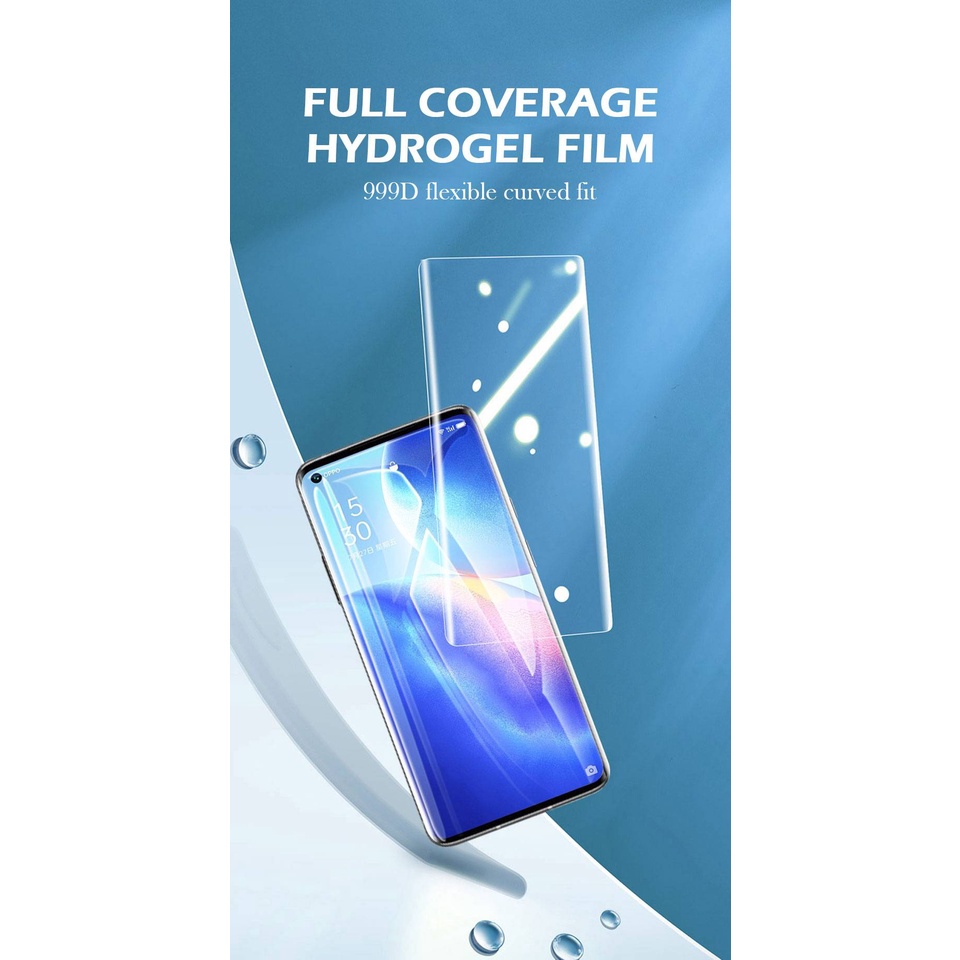 2Pcs Full Cover Hydrogel film for OPPO Reno4 se / Reno4 / Reno4 Pro / Reno5 / Reno5 K / Reno5 Pro / Reno6 / Reno6 Pro / Reno Z / Reno Ace / Reno 2Z / Reno 3Pro / Reno3 / Reno2 / Reno 10X Zoom Screen Protector Blueray not glass