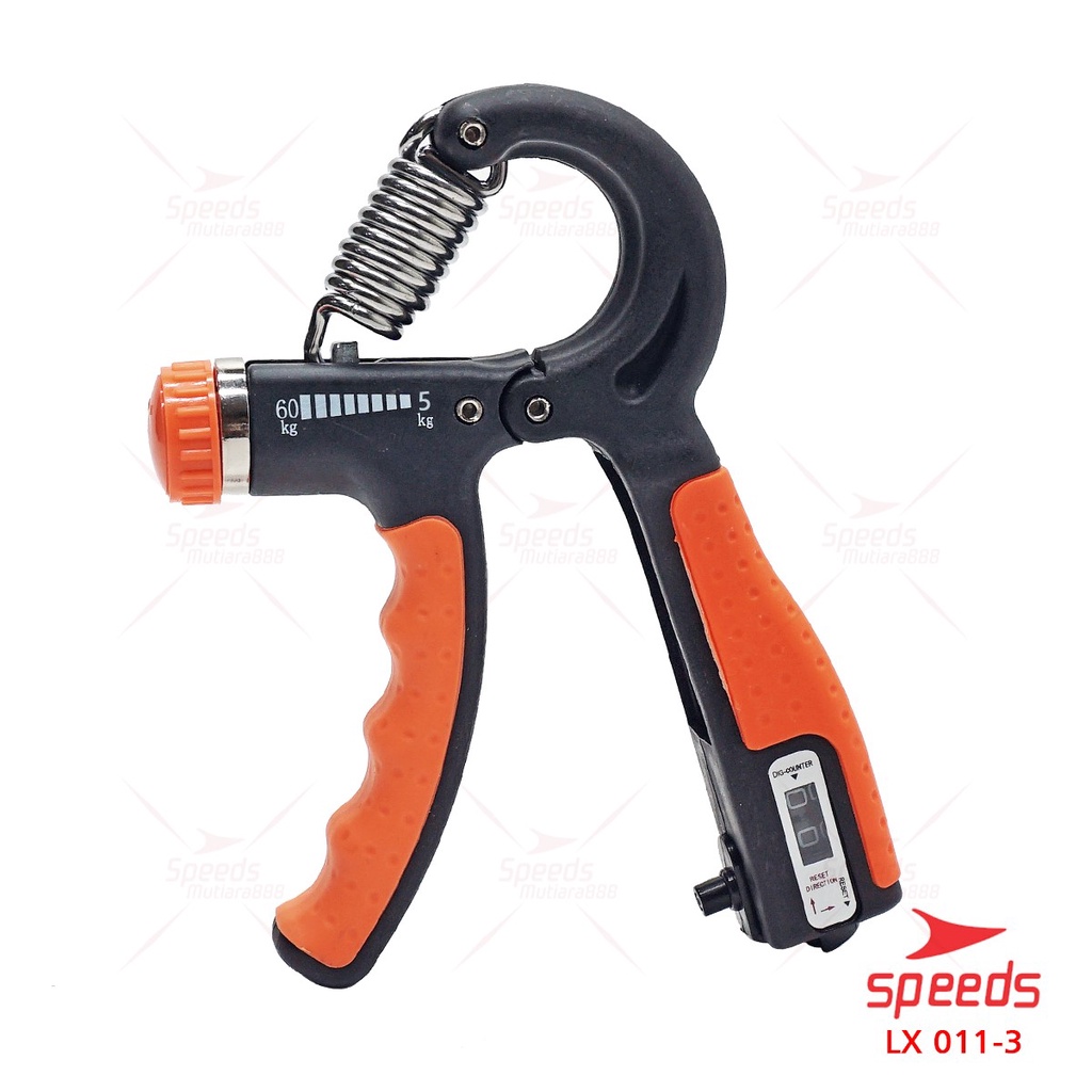 SPEEDS Handgrip Hand Grip Alat Bantu Fitness Otot Lengan Portable 5-60 kg LX 011-1-011-3 ORANGE