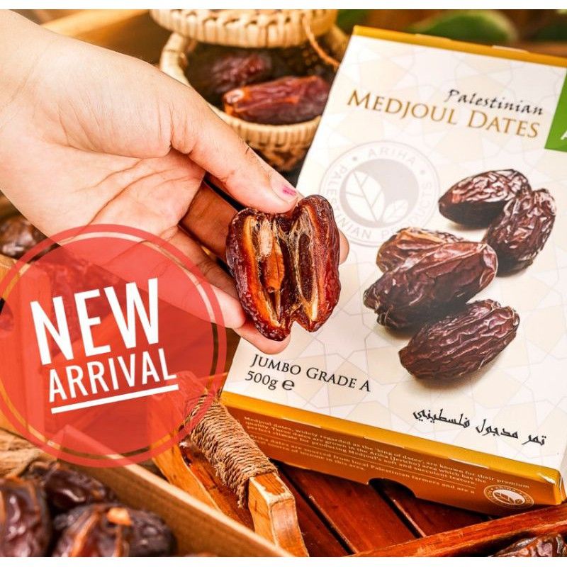 

Kurma Jumbo 500 gr Ariha Medjoul Medjool Medjol Mejoul Palestina ori dates