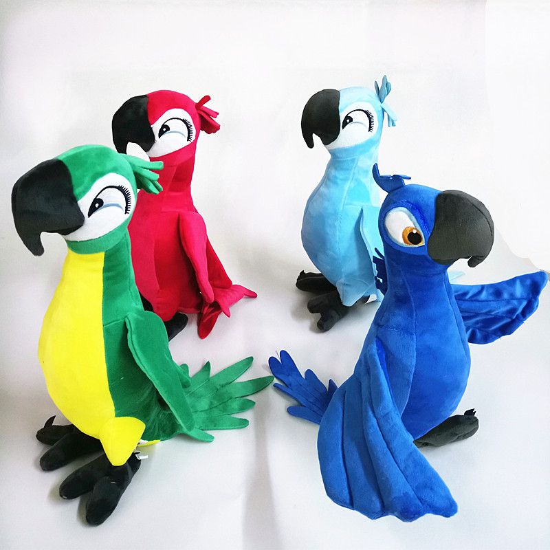 Ready Stock 30cm Rio Movie Plush Toy Parrot Bird Stuffed Animal Doll Soft for Kid Gift Toys