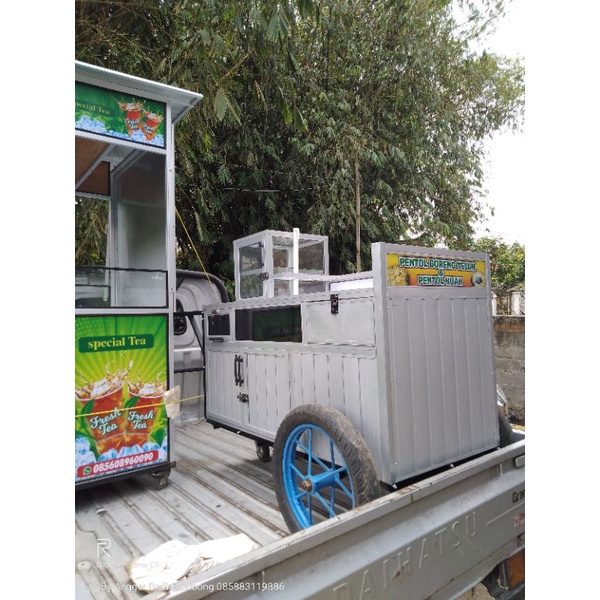 Rombong Pentol/Sosis/Sempol Almunium 130x50