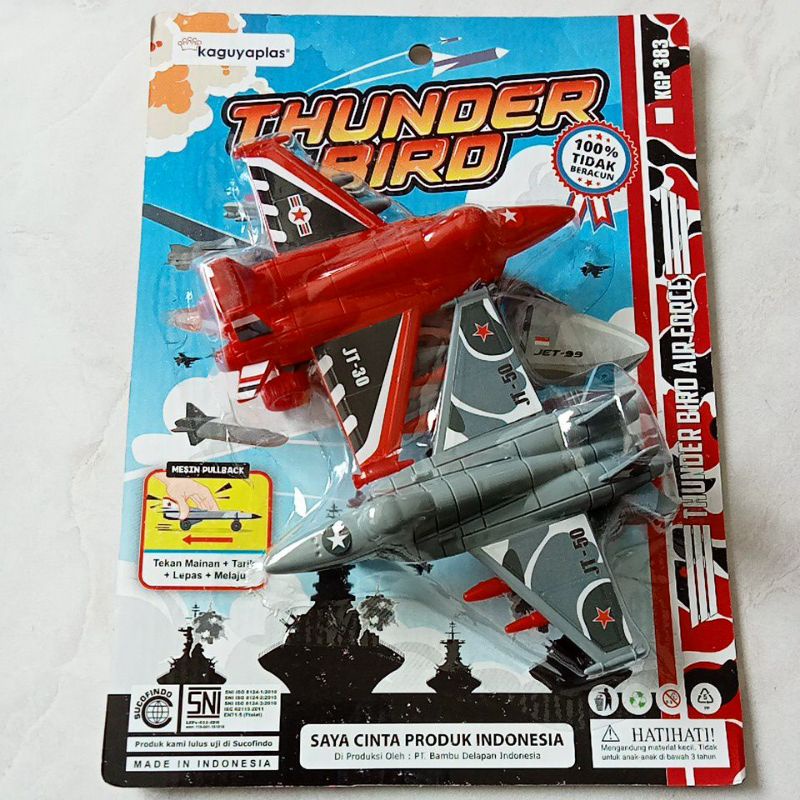 KGP 383 - Mainan Pesawat Tempur Thunder Bird isi 2 PC KGP383